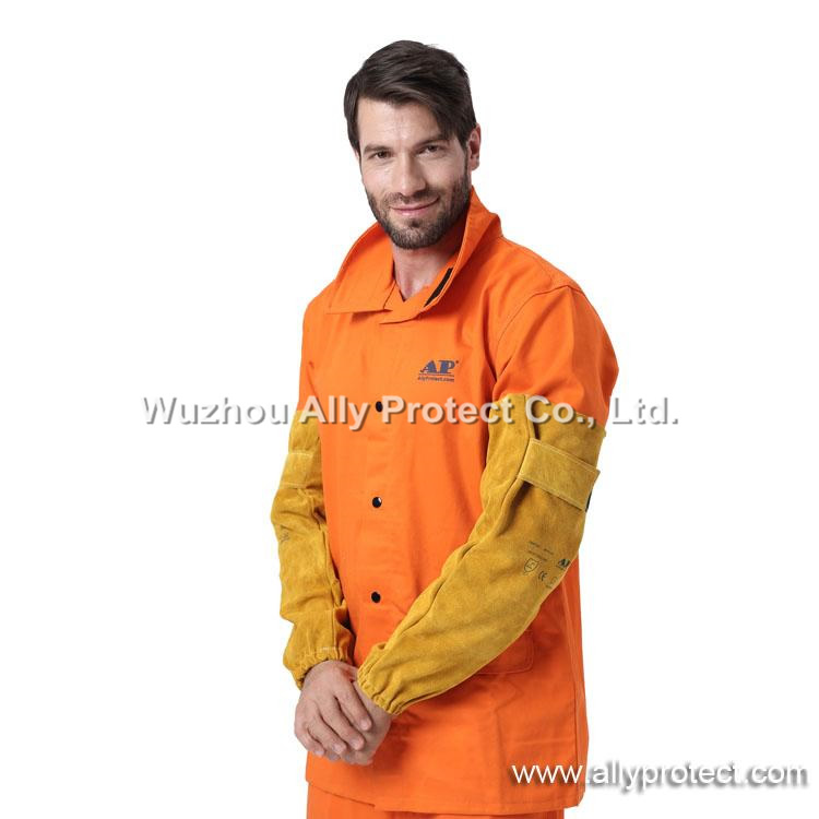 AP-9119 Golden Lengthen Leather Sleeves